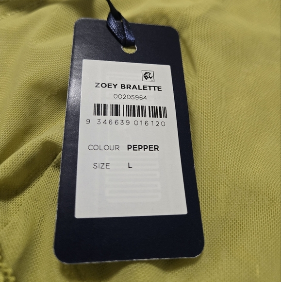 New Zoey Lace Olive Bralette / Size L - Picture 6 of 12